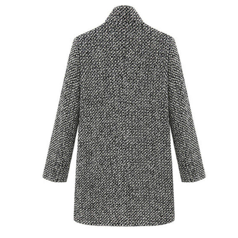 Manteau Slim en Laine à Manches Longues Élégance Intemporelle
