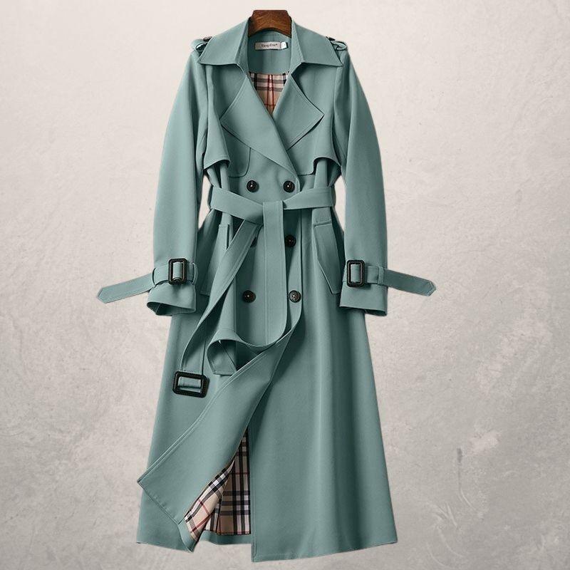 Trench-coat mi-long pour femme - Coupe longue et élégante pour l'automne