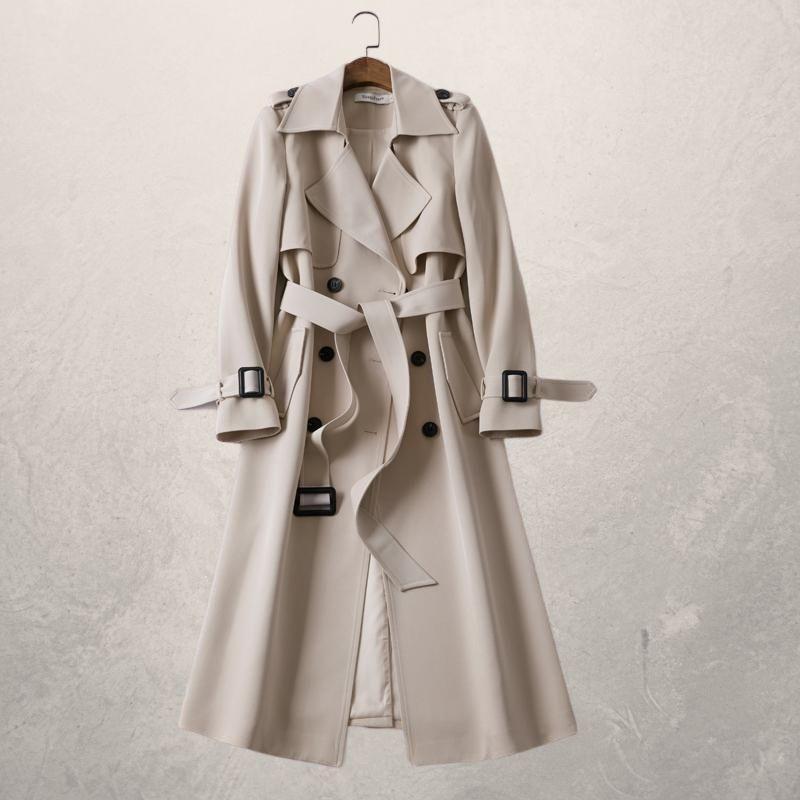 Trench-coat mi-long pour femme - Coupe longue et élégante pour l'automne