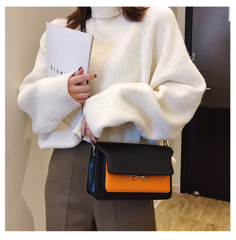 Sacs à Épaule en Cuir Bicolore