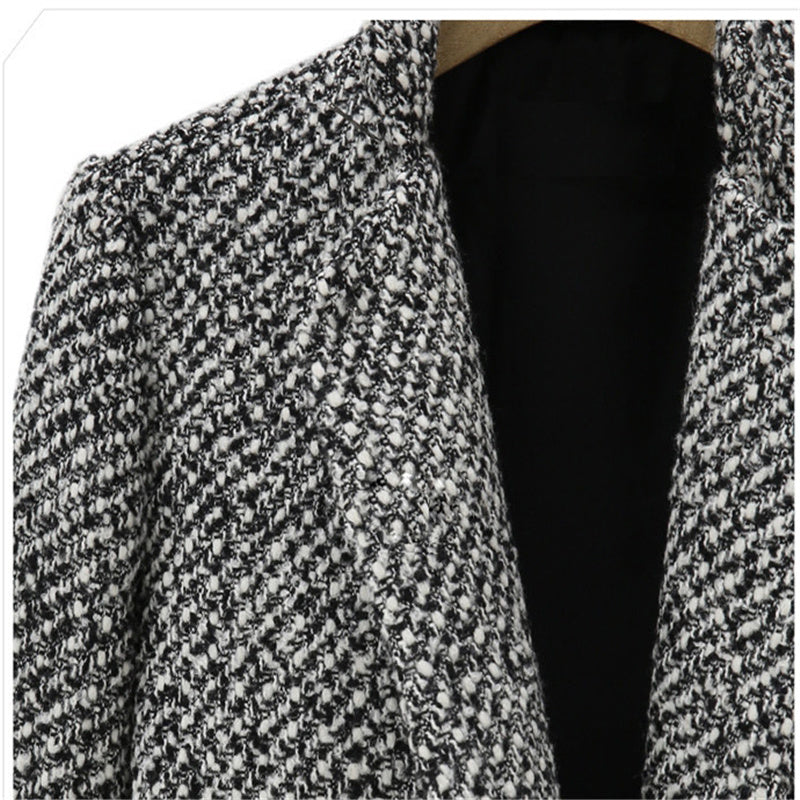 Manteau Slim en Laine à Manches Longues Élégance Intemporelle