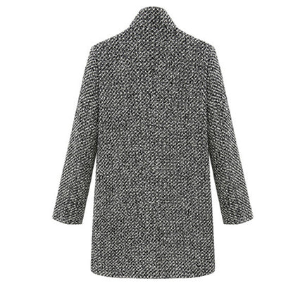 Manteau Slim en Laine à Manches Longues Élégance Intemporelle