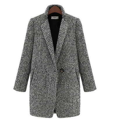 Manteau Slim en Laine à Manches Longues Élégance Intemporelle