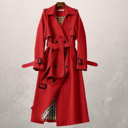 Trench-coat mi-long pour femme - Coupe longue et élégante pour l'automne
