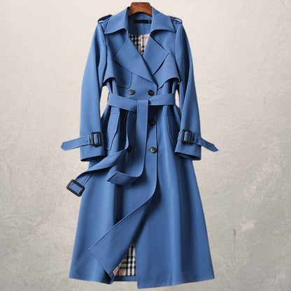 Trench-coat mi-long pour femme - Coupe longue et élégante pour l'automne